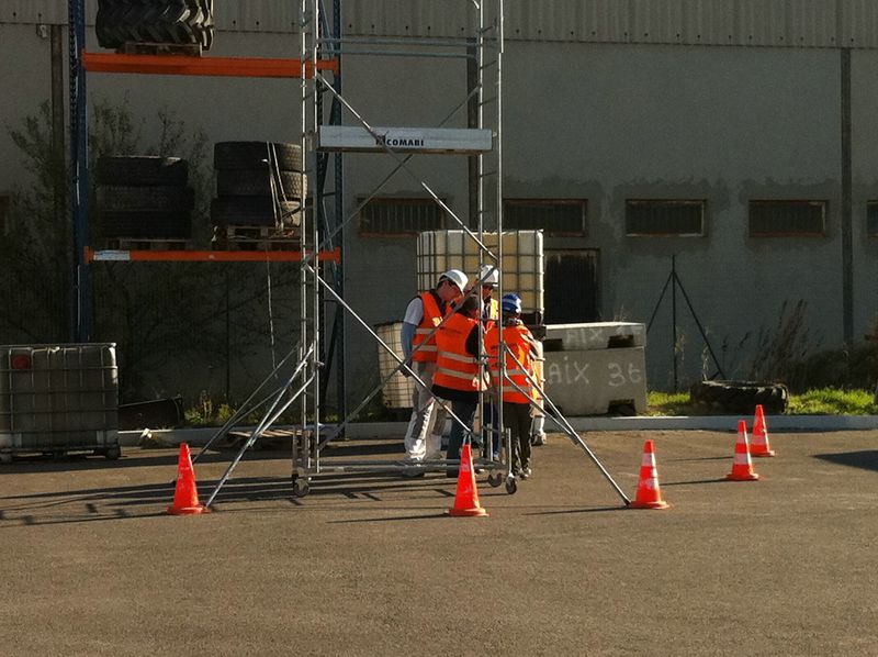 formation support de cours echafaudage roulant